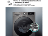 Lavadora secadora - LG F4DR7011AGS, 11kg / 6kg, 1400 rpm, 14 programas, AI Direct Drive ™, Steam™, Inox antihuellas