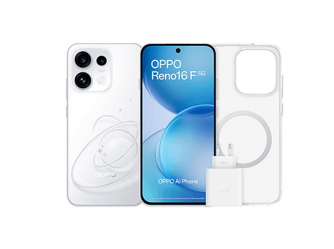 Móvil - OPPO Bundle Reno16 F, Blanco, 256 GB, 8 GB RAM, 6.57