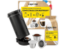 Accesorio cafetera - Caps Me CPM001, Coctelera + 3 cápsulas reutilizables compatibles con Nespresso® + 102 tapas papel + café arábica (200gr)