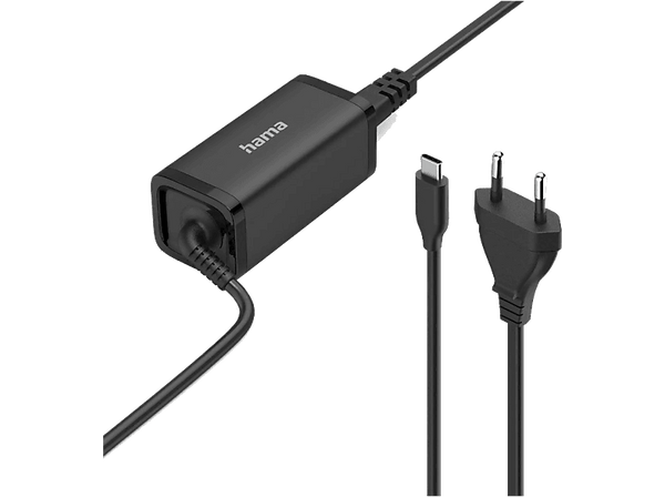 Cargador para portátil - Hama 200023 USB-C, Universal, 65W, Negro