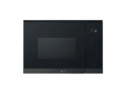 Microondas con grill integrable - LG MG7Z2593B, 900 W, 8 niveles, 25 l, Cristal negro