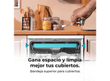 Lavavajillas - Cecotec Bolero Aguazero 6700 B, 15 cubiertos, 14 programas, Motor Inverter Plus, Clase B, Pantalla FullColor XXL, 60 cm, White