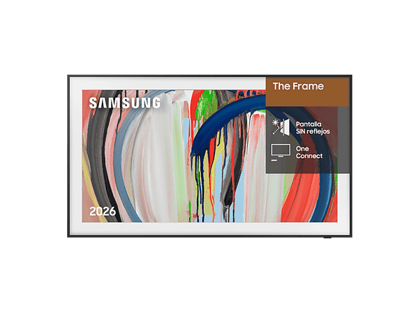 TV QLED 65" - Samsung The Frame TQ65LS03HAUXXC, QLED 4K, NQ4 AI Gen2 Processor, Smart TV, Tecnología Sin Reflejos, Full AI, Negro