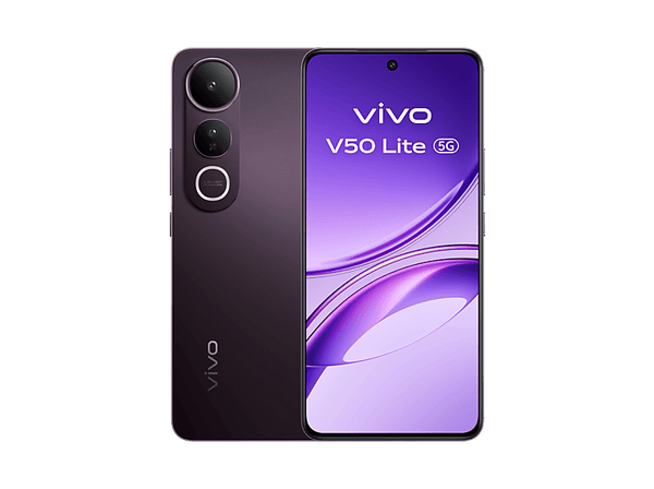Móvil - vivo V50 Lite, Phantom Black, 256 GB, 8 GB RAM, 6.77" AMOLED, MediaTek Dimensity 6300, 6500mAh