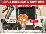 Freidora de aire - Moulinex Dual Easy Fry Stack EZ7568, Doble cesta vertical, Sistema Genius, 10 L, 7 Programas automáticos, Compacta, Negro