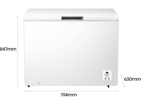Congelador horizontal - Hisense FT386D4AWLYE, 84.7 cm, 297 l, Función Dual,  Bordes suaves, Blanco