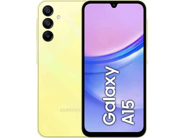 Móvil - Samsung Galaxy A15 LTE, Amarillo, 256GB, 8GB RAM, 6.5"  FHD+, MediaTek G99 Octa-Core, 5000mAh, Android 14
