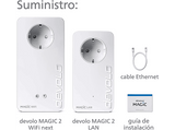 Kit adaptadores PLC - Devolo Magic 2 WiFi, Doble banda, 2400 Mbps, 2 unidades, Blanco