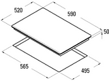 Placa inducción - Cata Giga 600 BK, 4 zonas, Zona modular 40 cm, Temporizador, Booster, 59 cm, Negro