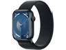 Apple Watch Series 9 (2023), GPS+CELL, 45 mm, Gesto de doble toque, Caja de aluminio medianoche, Correa Sport Loop medianoche