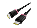 Cable USB - Baseus Dura, Tipo-C a Tipo-C, 100 cm, 240W, Carga rápida, Ultrarresitente, Negro y Rojo
