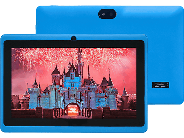 Tablet - DAM Q75X Pro, Azul, 8 GB, 7" WSVGA, 1 GB RAM, MTK8321 Quad Core 1.3 GHz, Doble cámara, Android, Infantil