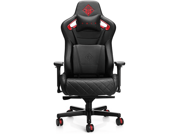 Silla gaming - HP OMEN CITADEL, Ergonómica, Reposabrazos 4D, Hasta 136 kg, PVC, Ruedas giratorias, Negro