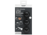 Cápsulas monodosis reutilizables - CMP París KA4557, 3 capsulas de polipropileno de café, Compatible con Dolce Gusto, Negro
