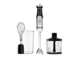 Batidora de mano - Taurus HBA2300X, 2300W, Función TURBO, Incluye vaso medidor de 1 L, picador y emulsionador, Acero Inoxidable, Plateado