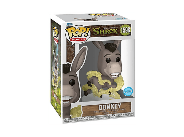Figura Funko Pop! - Shrek: Donkey (Glitter), Vinilo, 10 cm
