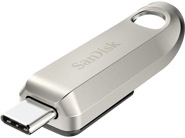 Memoria USB 256GB - SanDisk Ultra Luxe Type-C, USB 3.2, Hasta 400 MB/s, Compatible smartphones, Metálico, Plata