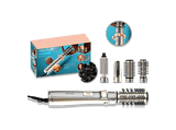 Moldeador - Cecotec CeramicCare 5en1 AirBrush Gyro, 5 cabezales, Función rotativa bidireccional, Cerámico, Función iónica, 1100 W, Punta fría, Gris