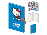 Libreta - Sherwood Hello Kitty, 240 hojas, Cierre con candado, Tapas duras con acabado en tela