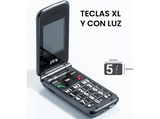 Móvil - SPC Stella 3, 4G, Para mayores, Teclas grandes, Botón SOS, Compatible audífonos, Volumen 103dB, Radio FM, Linterna, Base de carga, Negro