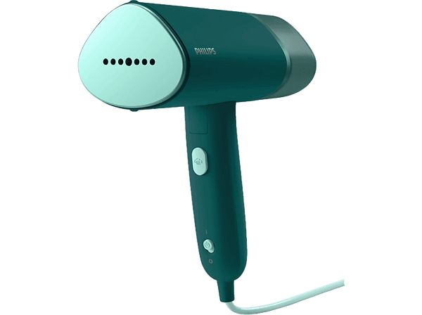 Cepillo de vapor y plancha - Philips STH3020/70, 1000 W, 2 bar, Placa de vapor metálica, Compacto y Plegable, Verde