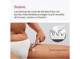 Rasuradora - Braun Silk-épil Rasuradora de bikini FG1100, 3 en 1: Rasura, recorta y perfila, 4 Accesorios, Blanco y plata
