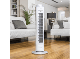 Ventilador de torre - Cecotec EnergySilence 8090 Skyline, 60W, Oscilación automática, 3 velocidades, Temporizador 2h, Asa, Base estable, Blanco