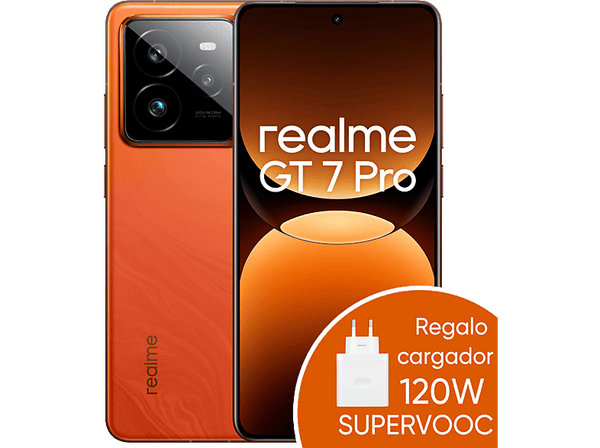 Móvil - realme GT 7 Pro, Mars Orange, 512 GB, 12 GB, 6.78" AMOLED Full HD+ 120Hz, Qualcomm Snapdragon® 8 Elite, 6500 mAh