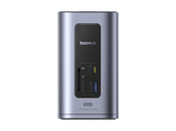 Docking station - Baseus Nomos NU I Air Spacemate 12-en-1, Pantalla 4k, Ultrarrápido 10 Gbps y 100W, Gris space