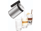 Espumador de leche - Melitta Cremio II, 450 W, 0.25 l,  Mango ergonómico 360°, Botones iluminados, Plata