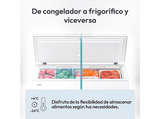 Congelador horizontal - Candy CCHH 3012E, 300L, Altura 84 cm, Motor Inverter, Convertible a frigorífico, Blanco