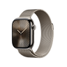 Apple Watch Series 10 (2024), GPS + Cellular, 42 mm, Gesto de doble toque, Caja de titanio Natural, Correa Milanese Loop Natural