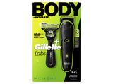 Afeitadora corporal - Gillette Labs i3 Body + Intimate, Tecnología Skinfirst, Wet&Dry, 2 peines, Pack con maquinilla de afeitar corporal GilletteLabs