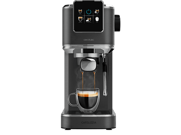 Cafetera express - Cecotec Cafelizzia ColdBrew, 20 bares, 1.2L, Doble salida, Vaporizador orientable, Sistema ColdBrew, Desmontable, Black