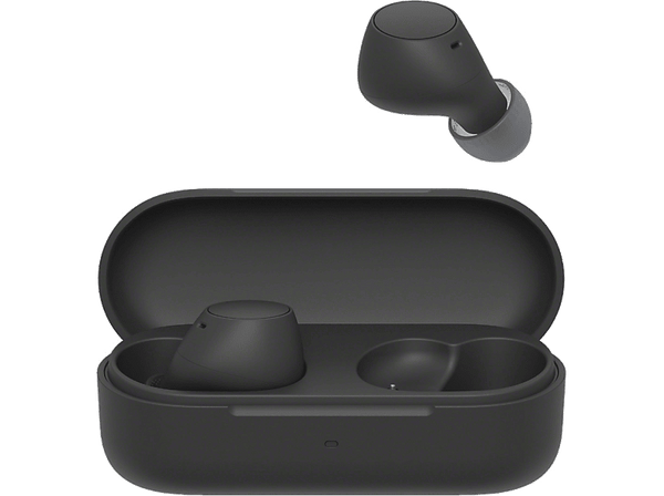 Auriculares True Wireless - Sony WFC510B, Ligeros, Bluetooth, Conexión multipunto, Sonido ambiente, Spotify Tap, Carga rápida, 22h, IPX4, Negro