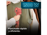 Cepillo de vapor y plancha - Cecotec IronHero V-1500 Essential Red, 1500 W, Vapor continuo 25g/min, Cepillo, Aluminio con revestimiento cerámico, Rojo