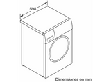 Lavadora carga frontal - Balay 3TS273BA, 7 kg, 1.200 rpm, 8 programas, AquaControl, Tambor VarioSoft, Blanco