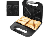 Sandwichera - Cecotec Sandwichera Rock’ntoast Combo, 800 W de potencia, 3 placas intercambiables, Revestimiento antiadherente, Silver