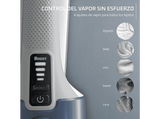 Cepillo de vapor y plancha - Rowenta Pure Force DR8722, 1800 W, 90 g/min, 4 niveles de vapor, Vertical y horizontal, Modo Boost, Blanco
