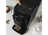 Cafetera superautomática - KOENIC KFAC 2016025 ES, 20  bar, 1.6 l, 2 tazas, Panel táctil, Molinillo cónico con 5 ajustes, Negro