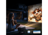 Mini proyector - Hisense C2, Láser Tricolor, Dolby Vision, IA Upscaling, Hasta 300, Gris metalizado