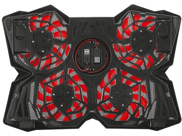 Soporte de refrigeración - Trust GXT 278, Para portátil de 17.3", Negro y rojo
