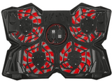 Soporte de refrigeración - Trust GXT 278, Para portátil de 17.3, Negro y rojo