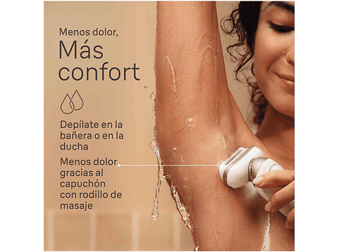 Depiladora - Braun Silk-épil 9-030 3D, Depiladora de arranque, Cabezal oscilante 3D, 2 accesorios adicionales