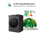 Lavadora carga frontal - LG F4X5009TBB, 9 kg, 1400 rpm, 12 programas, TurboWash 360º, Clase A-40%, Acero Grafito Mate