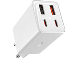 Cargador de pared - Baseus GaN6 Pro, Universal, 65W, 2x USB-A, 2x USB-C, Blanco