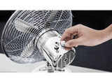 Ventilador de sobremesa - Cecotec EnergySilence 620 RetroDesk, 40 W, 4 aspas, 3 velocidades, Oscilación, Plata