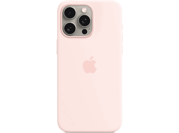 APPLE Funda de silicona con MagSafe para iPhone 15 Pro Max, Rosa claro