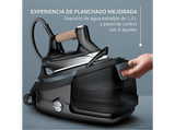 Centro de planchado - Rowenta Eco Steam Pro DG9662F0, 2800 W, 8 bar, 150 g/min, Golpe Vapor 600 g/min, 1.3 L, Suela Microsteam 400 HD 3D Laser, Negro