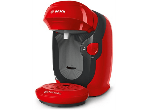 Cafetera de cápsulas - Bosch TAS1103C3B, 3.3 bar, 0,7 l, 1.400 W,  Intellibrew, 3 pack  T DISC regalo, Rojo